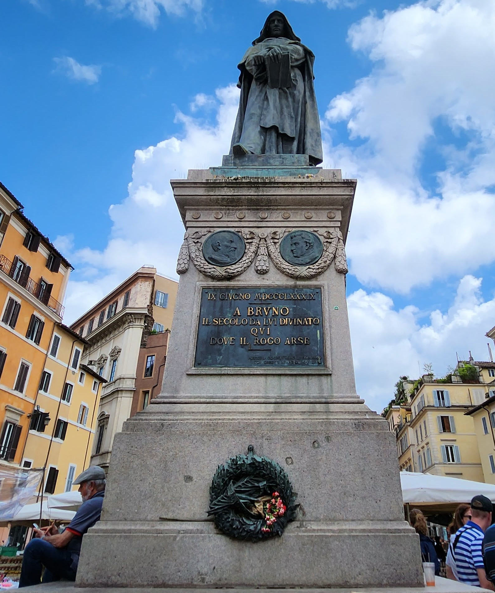 Giordano Bruno Statue, in Rome where he was killed