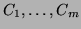 $C_1,\dots,C_m$