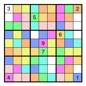 Sudoku with different area restrictions