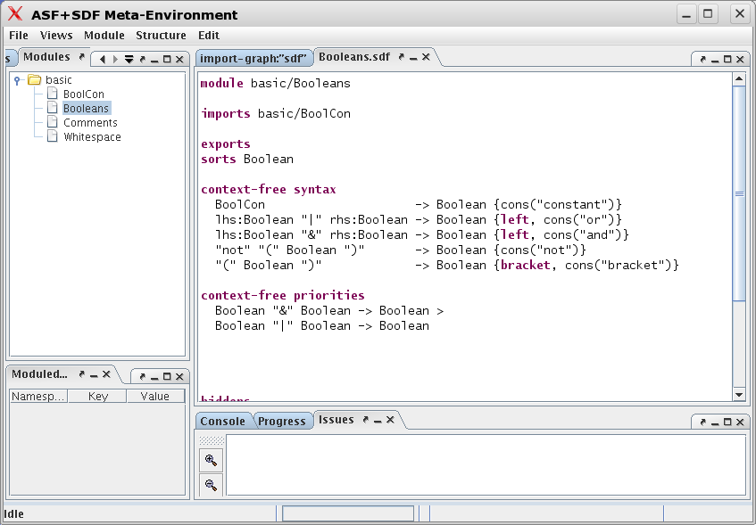 Opening the syntax of module Booleans