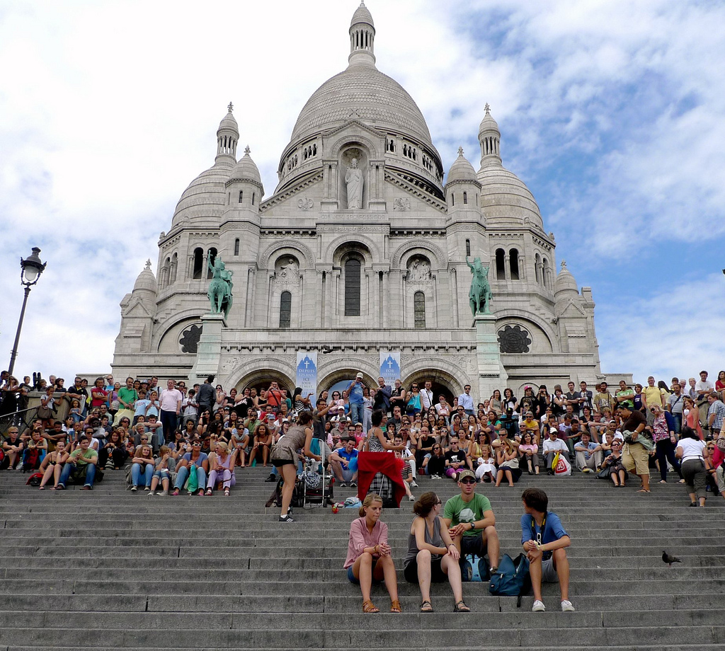 People at Sacre Coeur, Paris