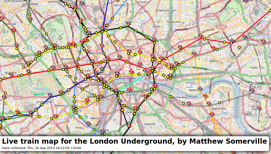 Live tube map