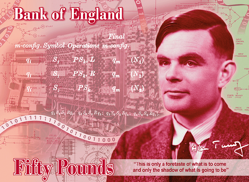Alan Turing on UK £50 note