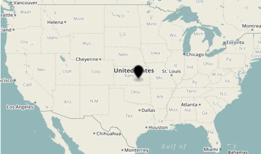 The geographical centre of the USA