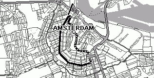A route through Amsterdam